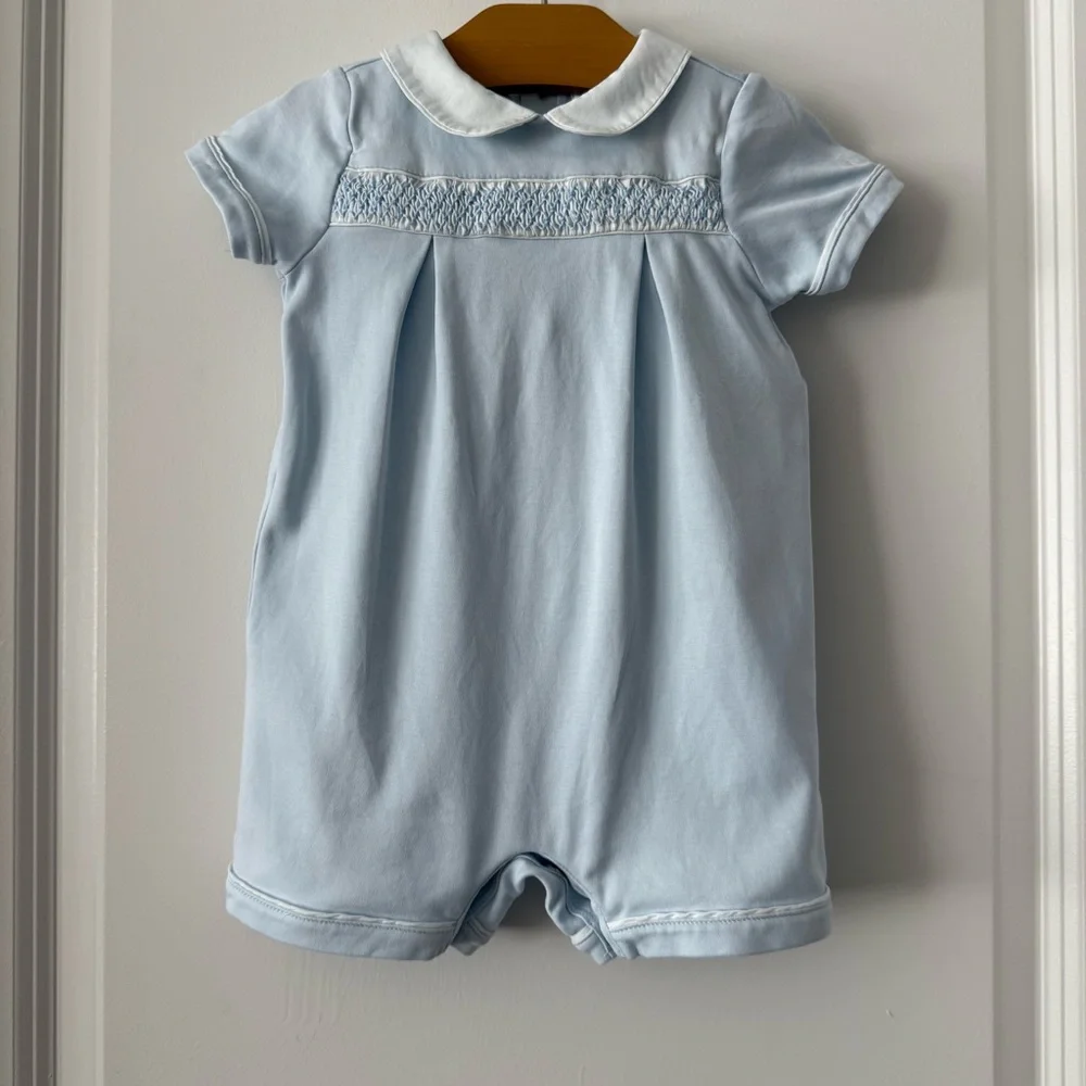 Ralph Lauren Baby Hand Smocked Interlock Shortall